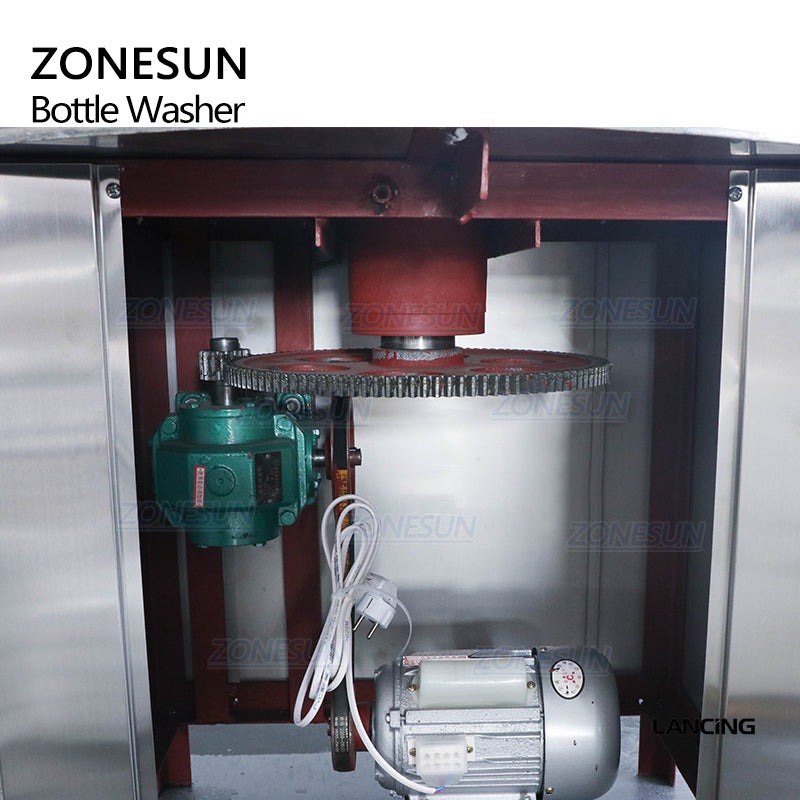 Rotary Small Semi Automatic Bottle Washing Machine gallery 2