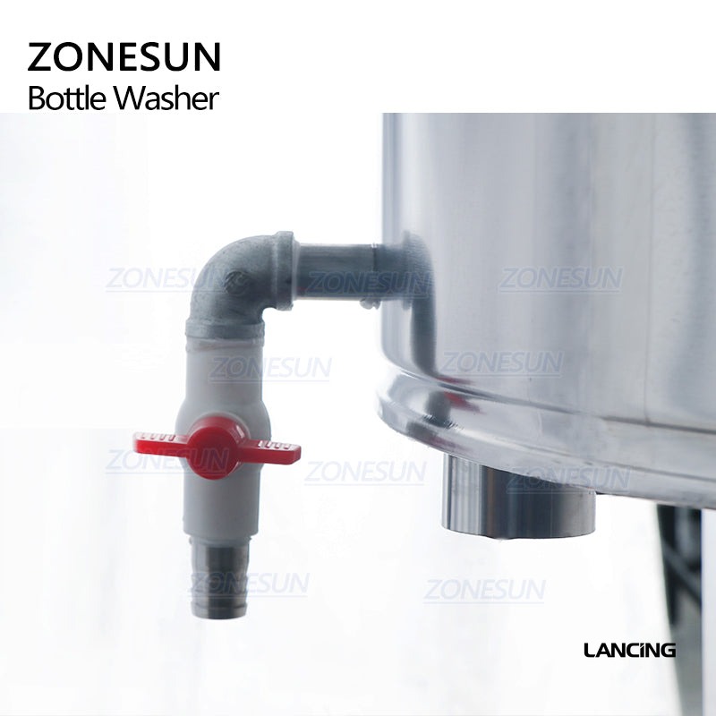 Rotary Small Semi Automatic Bottle Washing Machine gallery 3
