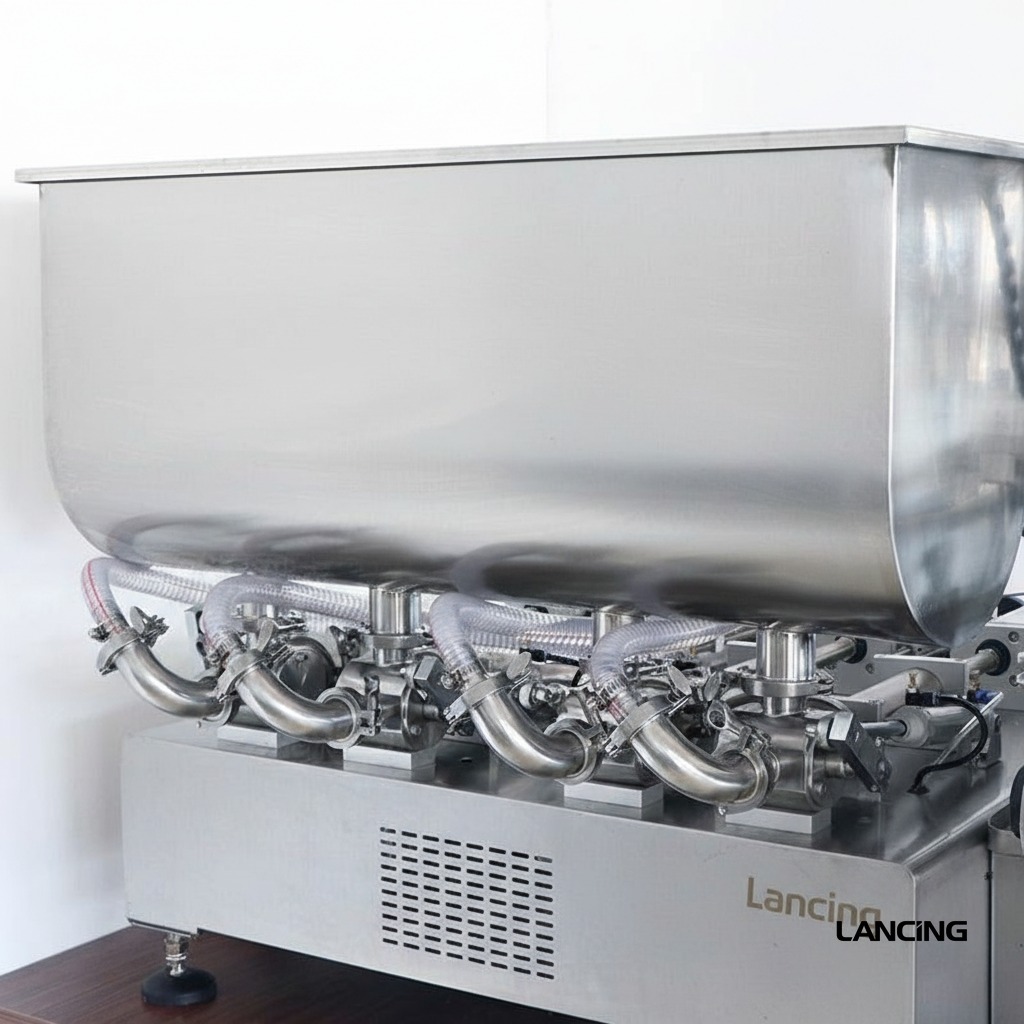 LU-DTGT4T Pneumatic 4-Nozzle Semi-Auto Liquid & Paste Filling Machine